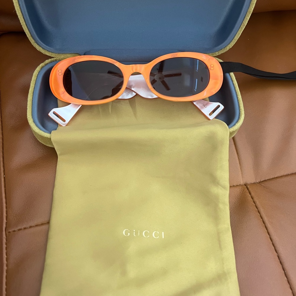 Gucci Sunglasses With Orange Frames - image 6